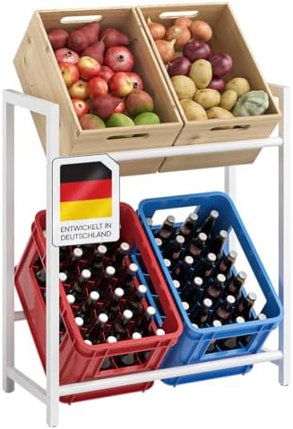 Jockcaras Getränkekistenregal Für 4 Kisten - Schwarz Metall