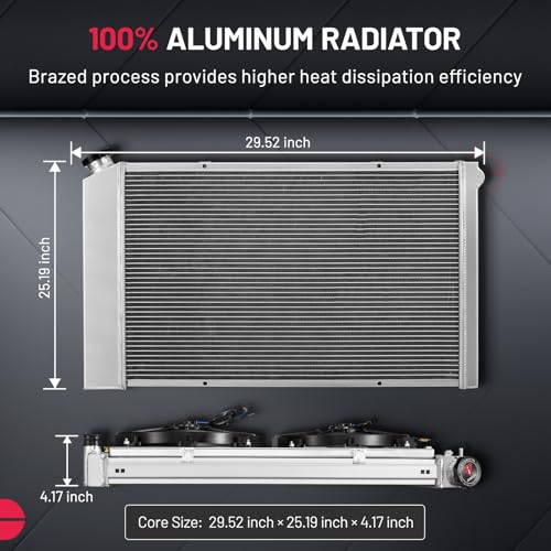 Image of BDFHYK Radiator with Fan, Thermostat Switch for Chevy C /K Series 75-80