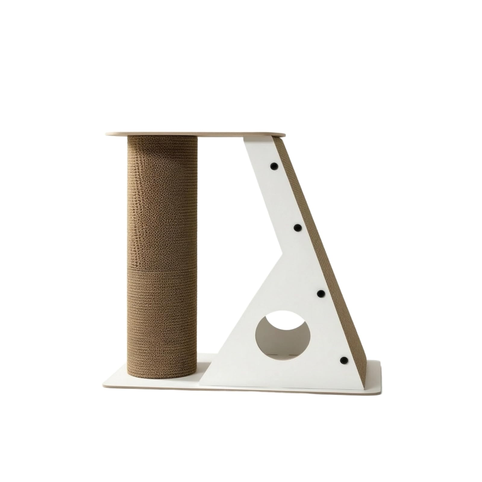 Tiragraffi per Gatti Albero Tiragraffi Centro Attività Pannello Obliquo Colonna Ondulata Ripiano Confortevole in Cartone Ondulato Struttura Geometrica Moderna Adatto per Salotto Camera da Letto