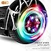 cho Colorful Wheels Series Hoverboard Safety Certified Hover Board Electric Scooter with Built in Speaker Smart Self Balancing Wheels (Black)