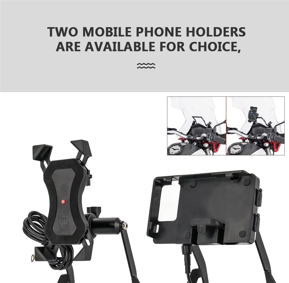 Uchwyt na telefon motocyklowy do Moto Guzzi, V85 TT 2019-2020 Zacisk na kierownicę motocykla i roweru(12mm)