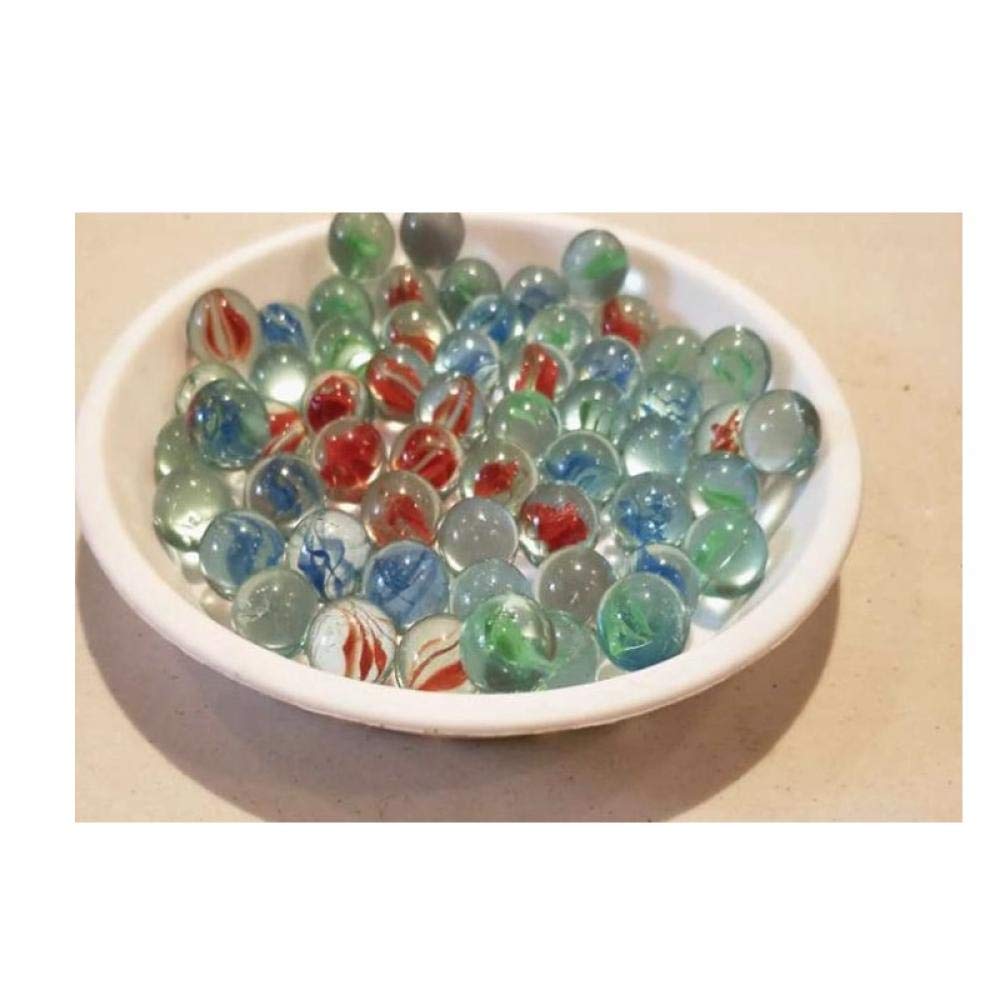 Bola de cristal de 14 mm, cuentas de vidrio especiales, canicas, cuentas para niños de siete colores-11mm 100 cápsulas