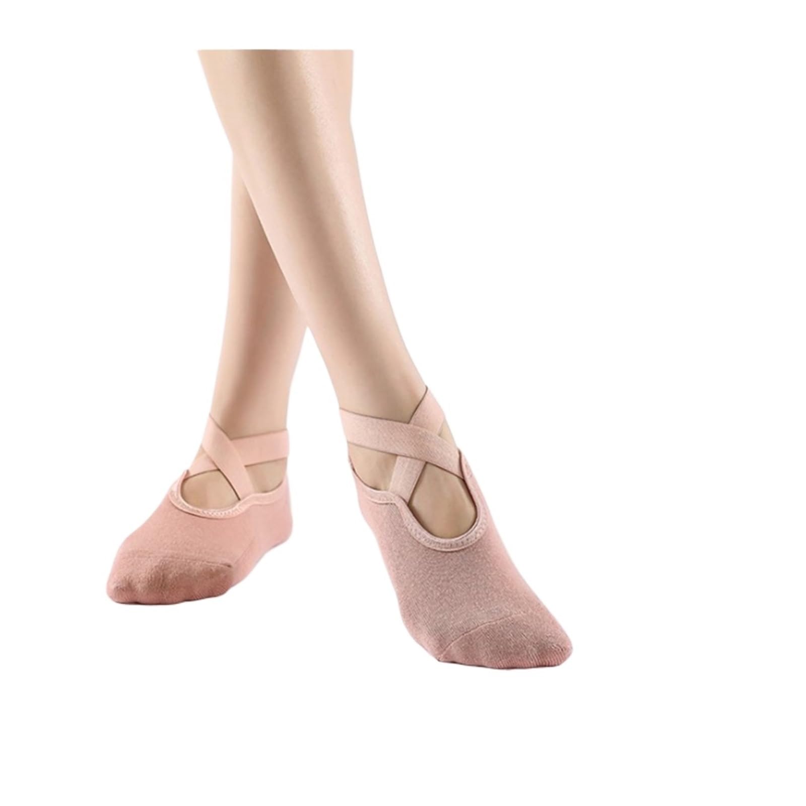 Calcetines de Yoga for Mujer Vendaje Antideslizante Transpirable Pilates Ballet Danza Medio Dedos de los pies Adecuado para Yoga, Danza, Deportes, Fitness(Skin Tone)