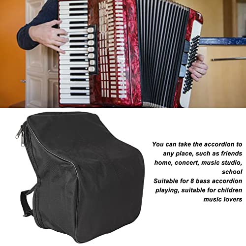 Tragbare Akkordeontasche aus Oxford-Stoff, Wasserdichter, Stoßfester Akkordeon-Aufbewahrungskoffer, Akkordeon-Zubehör mit Verstellbarem Riemen für 8-Bass-Akkordeons