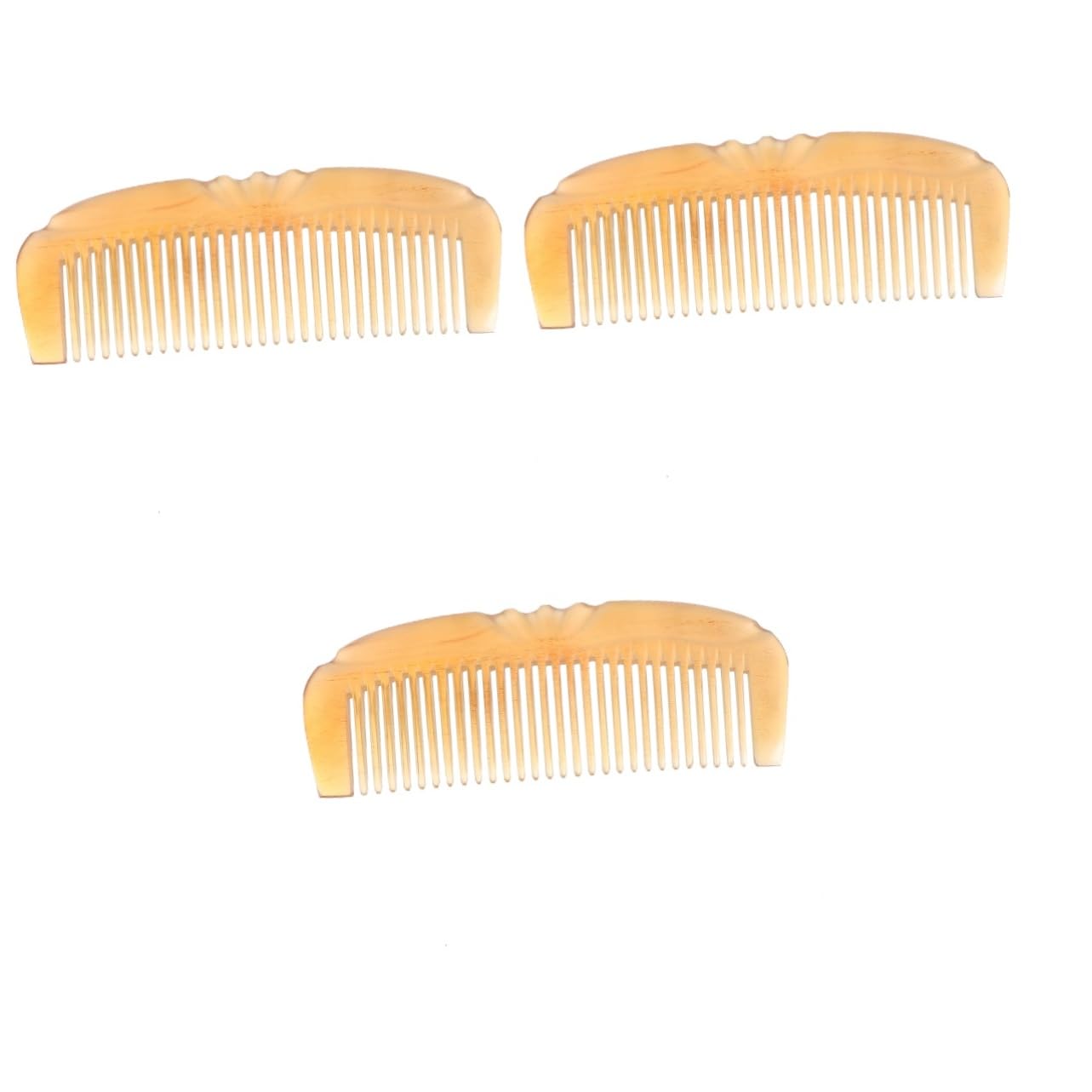FOMIYES 3piezas Peine De Cuerno De Oveja Natural Para Masaje y Desenredo Del Cabello y Antiestático Para Hombres y Mujeres