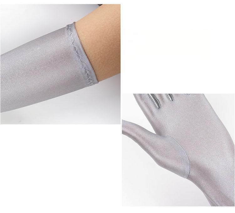 Long Strechy Gloves for Summer Sunscreen Driving Gloves Women's Arm Sleeves2