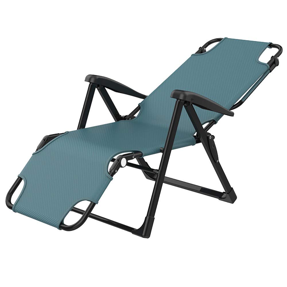Chaise pliante bleue, lit sieste de bureau portable et compact