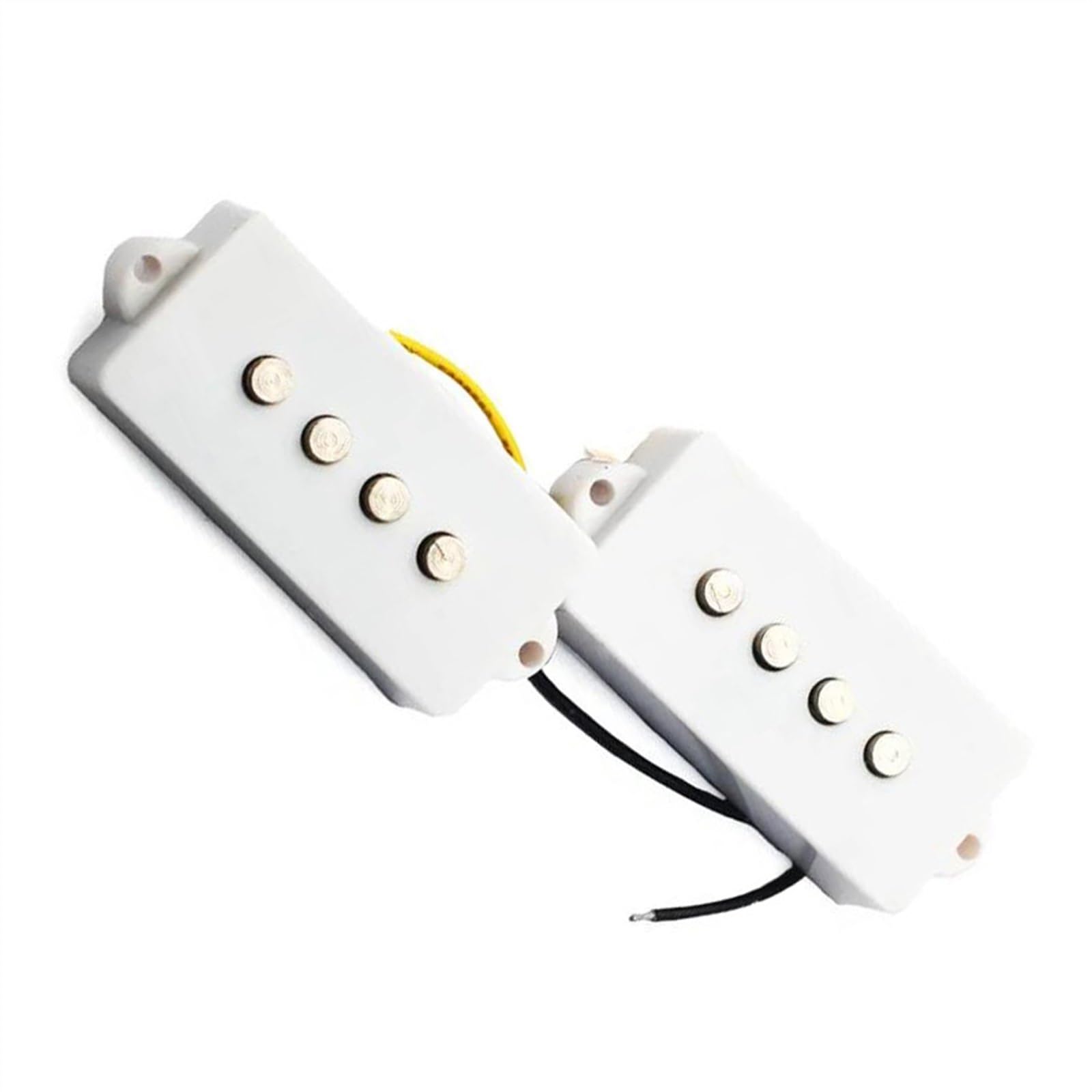 Pickup aperto per basso di precisione a 4 corde per basso elettrico. Copertura in plastica Pickup Professionale Per Chitarra Elettrica (Color : White)