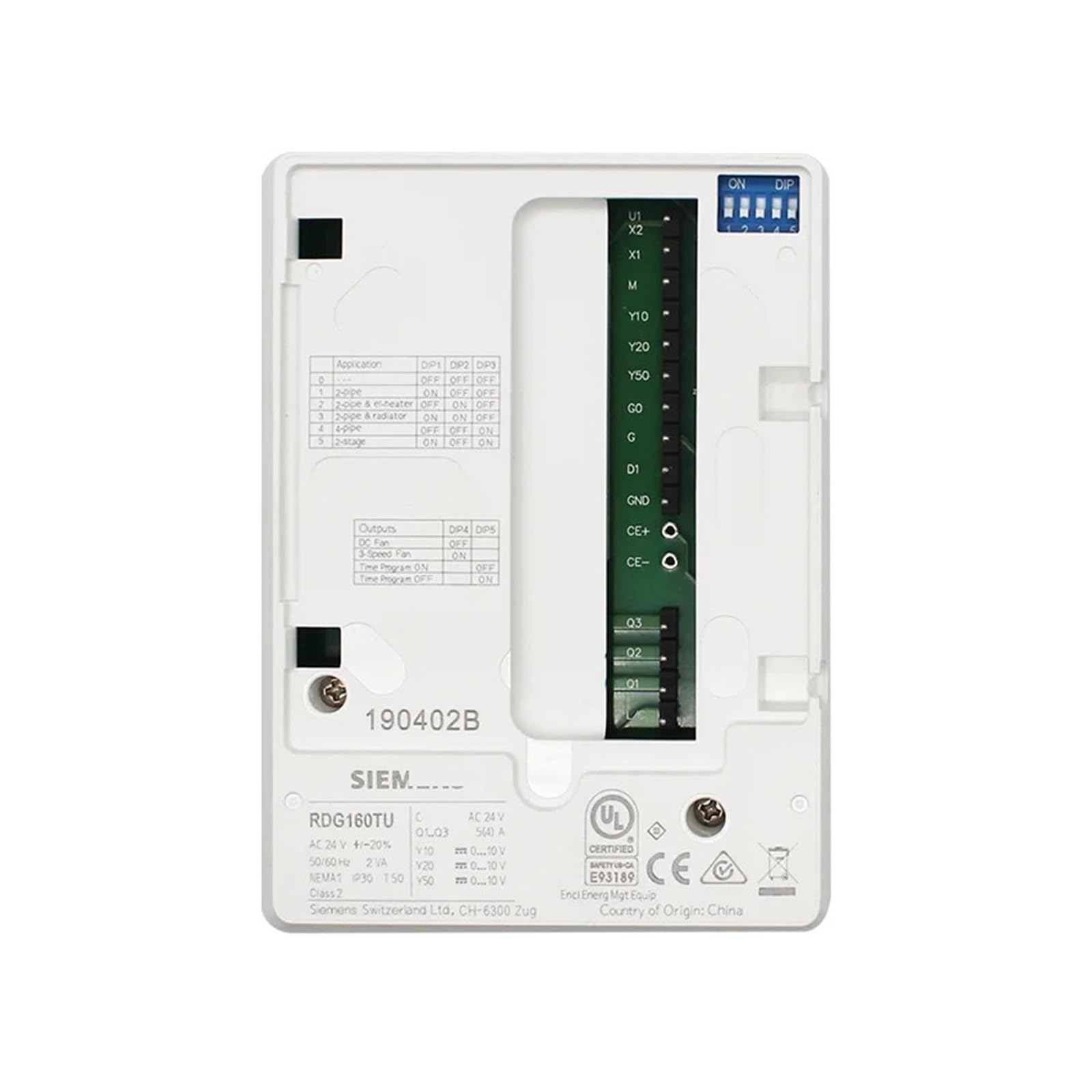 Termostato De Pared con Pantalla LCD E Interruptor De Control De Sensor De Humedad Incorporado. Compatible con Siemens RDG160TU
