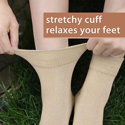 Image of FGZ Women Thin Cotton Socks Soft Cozy Socks Cute Ankle Crew Socks 5 Pairs