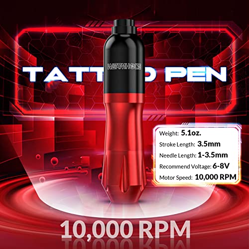 Wormhole Tattoo WTK079 Tattoo Kit, Wormhole Tattoo Gun Kit Tattoo Machine Kit 20 Tattoo Cartridge Needles 10 Inks thumb #2