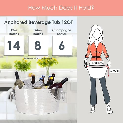 BREKX-Insulated-Stainless-Steel-Large-Ice-Bucket-with-Lid-for-Parties-Anchored-Double-Walled-Champagne-Bucket-for-Extended-Chill-Includes-Lid-for-Extra-Insulation-New-20242025 BREKX Insulated Stainless Steel Large Ice Bucket with Lid for Parties Anchored Double Walled Champagne Bucket for Extended Chill Includes Lid for Extra Insulation New 20242025