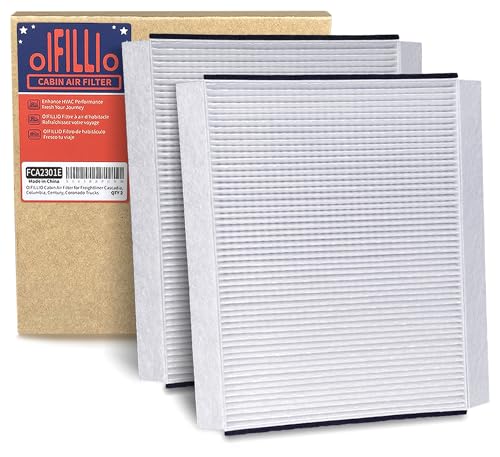 OIFILLIO Cabin Air Filter for Volvo VNL 780 760 860 670 630; VN 780 670; VH VHD VNM Trucks, Replace AF26405 P606555, 20435801, PA10187, 49084, PA4681 with Spongy Electrostatic Fiber (2)