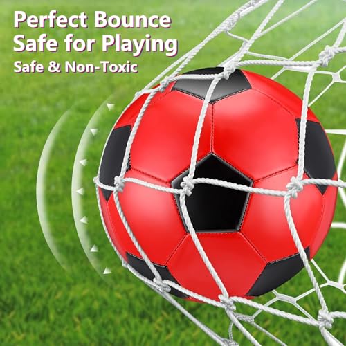 Deekin 6 Pcs Soccer Ball Bulk with Pump Size 5/4/3, Size 3, Colorful - image 5