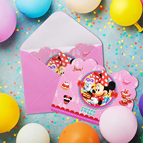 30 Pièces Minnie Carte Invitation Enfant - simyron Thème Carte D'invitation, Minnie Thème D'invitation Cards… - Image 4