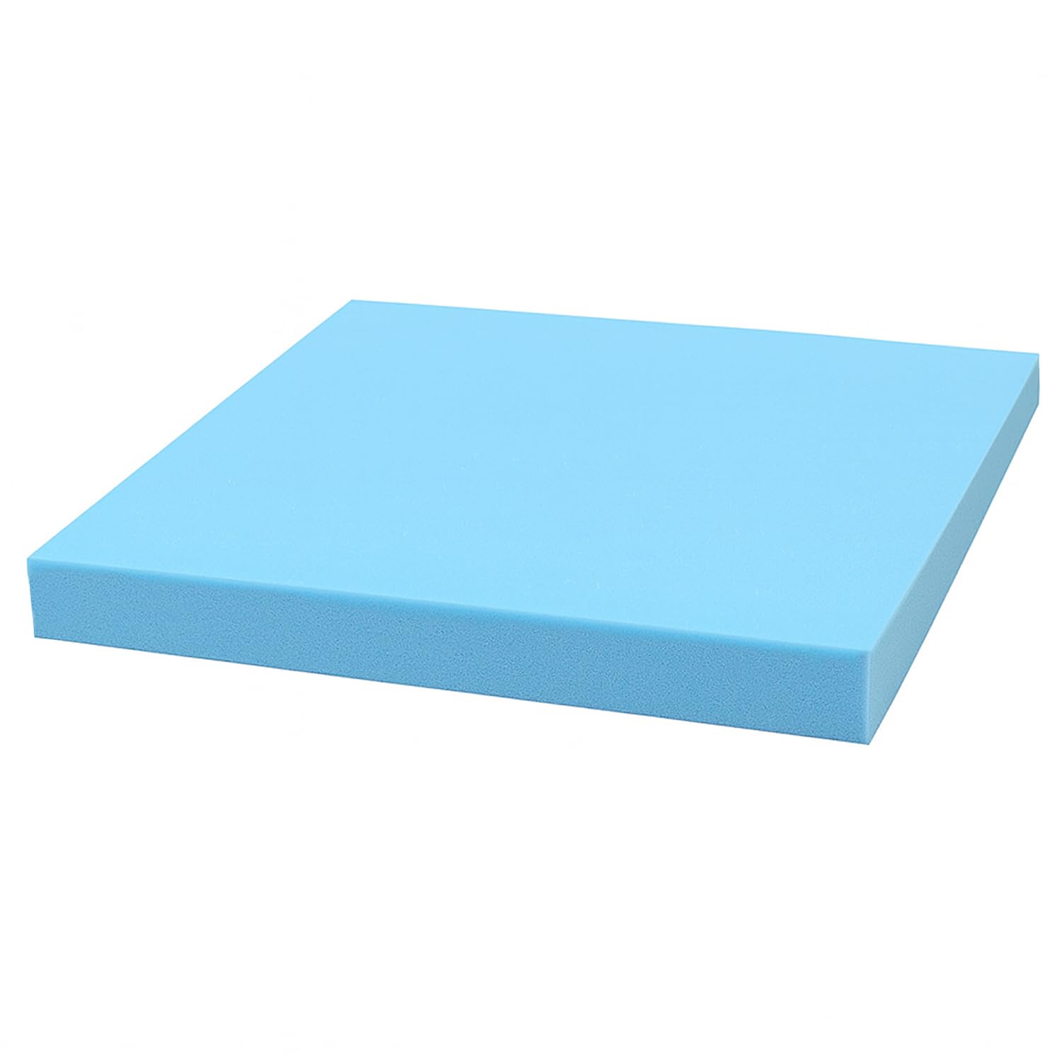Brillars Blue High Density Upholstery Foam Sheet – Cut to Any Size Firm Cushion Foam for Sofa Bench Window Seat Dining Chair Pads, Stool Replacement, DIY Projects & Pet Bed Padding (12"x8"x1" = 30pc)