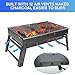 CUQOO Easy-to-use Portable BBQ Grill – Foldable Outdoor Travel BBQ | Charcoal Barbecue Perfect for Camping, Garden, Picnic | Folding Stainless Steel Smoker