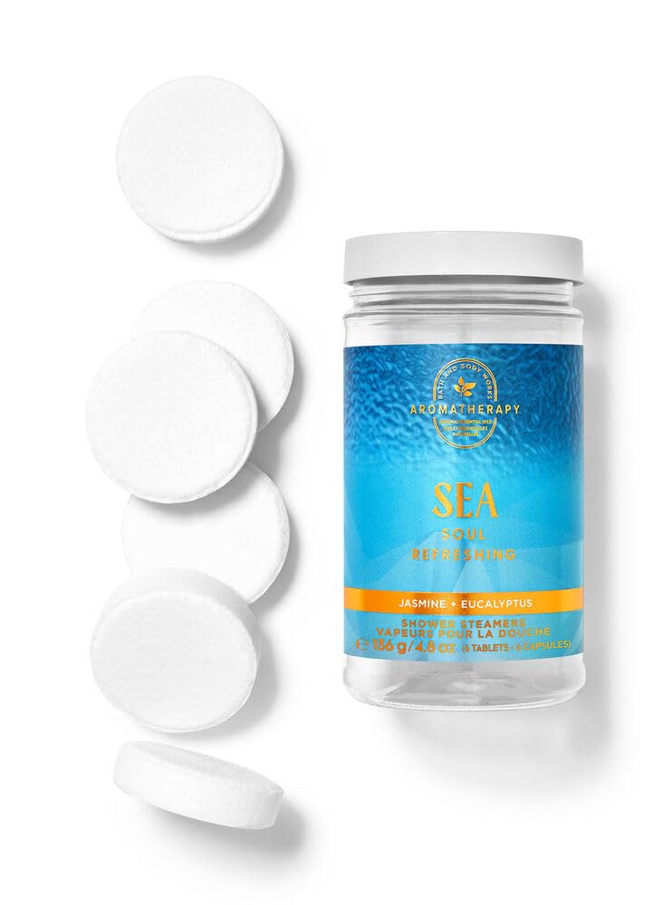 White Barn Shower Steamer |Sea - Jasmine Eucalyptus 6 Count