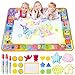 Produktbild Aqua Magic Doodle Matte- Wasser Doodle Matte 100 * 70cm Kinder, Große Magic Malmatte mit Wasser buch, 4 Magic Stifte, 8 Stempelset Spielzeug ab 2 3 4 5 Jahr Mädchen Junge Geschenk