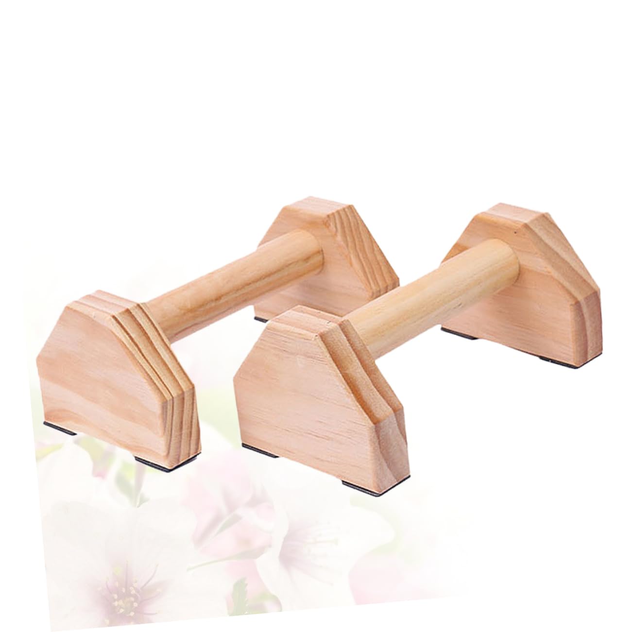 Toddmomy 1Pair Solid Wood Frame Durable Handstand Bars for Fitness Portable Strength Training Equipment for Home Workouts and Muscle Building