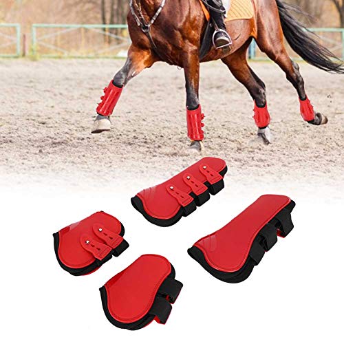 Protetor de Perna de Cavalo - Bota de Proteção de Perna Dianteira e Traseira de Cavalo Com Concha de