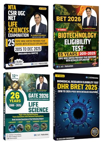 Image of Life Science PYQ Combo Books for CSIR NET, DBT JRF, GATE & ICMR JRF | Previous Year Questions with Detailed Solutions | Complete Life Science Exam Package (Set of 4) | Two Brothers Publications