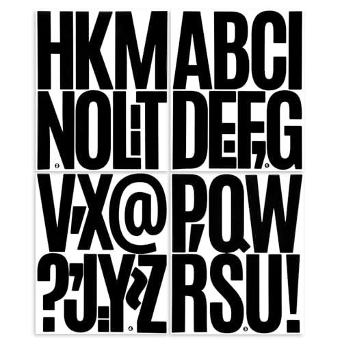 Prasacco 39 Stück Buchstaben Aufkleber, 12,6 cm Große Alphabet Aufkleber Wetterfeste Vinyl-Buchstabenaufkleber Selbstklebende Buchstaben Sticker für Briefkästen, Türschilder, Anschlagtafeln (Schwarz) Prasacco 39 Stück Buchstaben Aufkleber, 12,6 cm Große Alphabet Aufkleber Wetterfeste Vinyl-Buchstabenaufkleber Selbstklebende Buchstaben Sticker für Briefkästen, Türschilder, Anschlagtafeln (Schwarz)