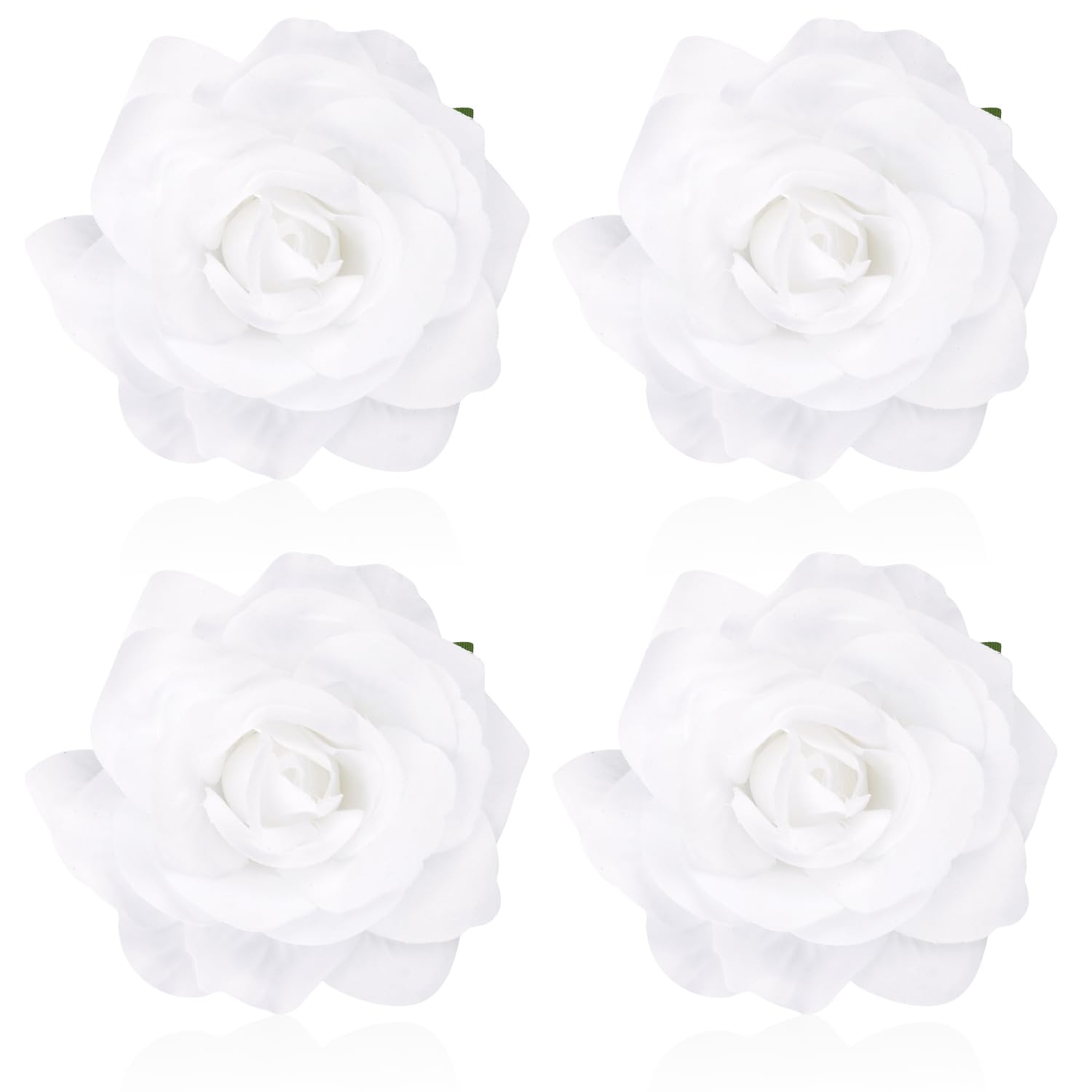 VIVIANO Rose Hair Clip / White（2点セット） Amazon.com : Atoden White Rose Hair Clip - Floral Rose Clips for