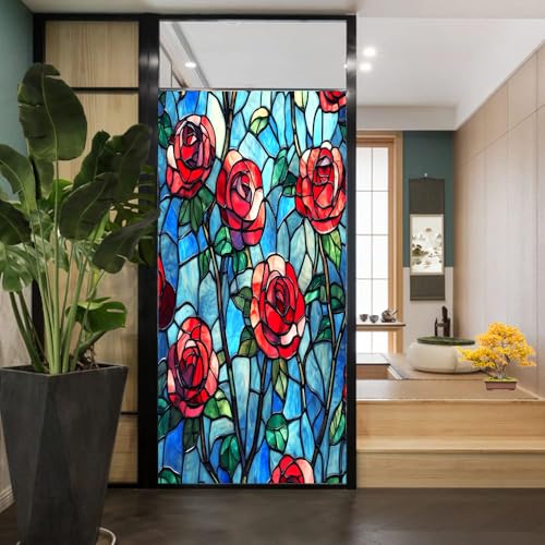 Vinilo decorativo película de ventana rosa elegante miniatura 2