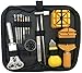 KANGNING Kit d'outils de réparation de Montres Ensemble d'outils de Lien de Bracelet de Montre Kit d'outils de réparation de Montres Outil de Barre de Ressort avec étui de transport-30 pièces 5 Well
