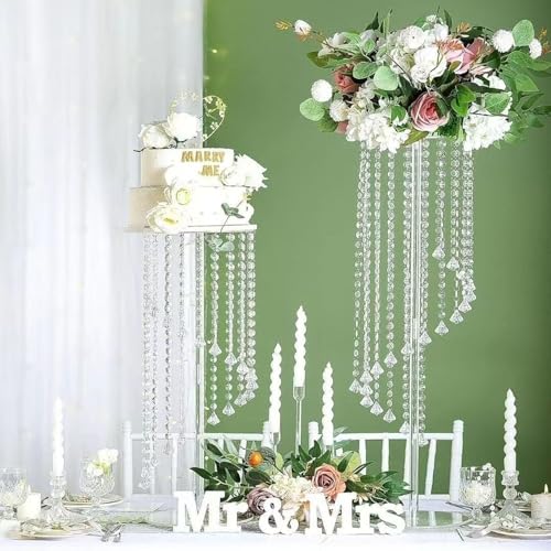 Soportes florales transparentes para decoración simple de mesas de comedor 6