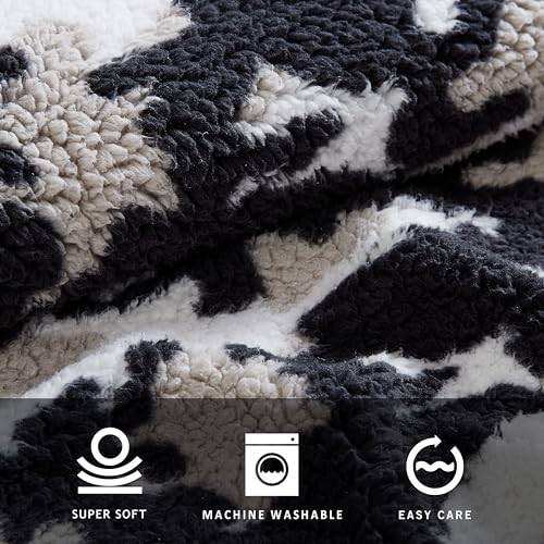 Jeté de lit Sherpa chaud couverture réversible grise 127x152cm