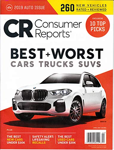 Consumer Reports 10 Top Picks of 2019: Best Cars of the Year April 2019 Cars Trucks SUV's
