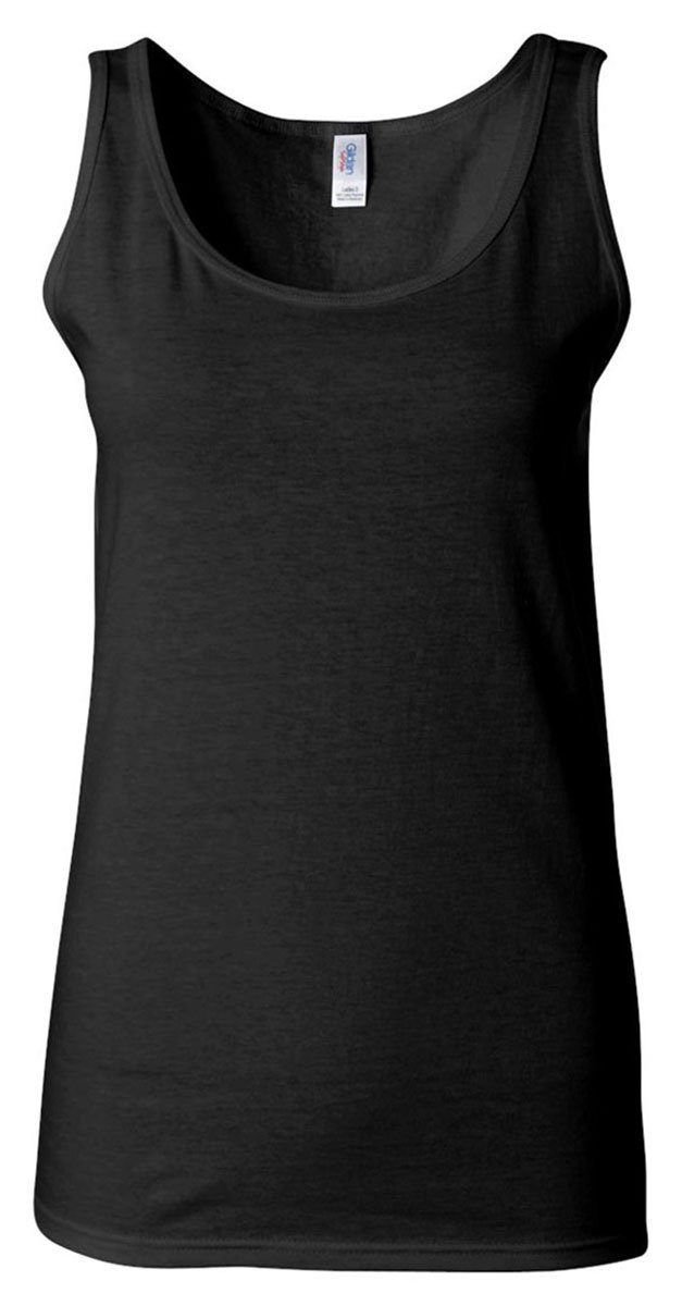 Gildan Soft Style Tank Top Vest with Wide Straps, Azalea, Size S