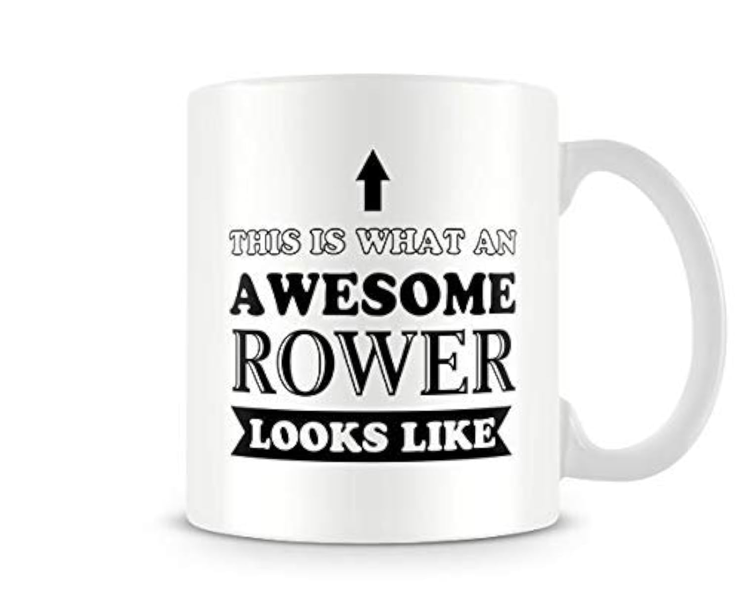 Behind the Glass - Awesome Rower - Printed Sport Mug - Great Gift/Present Idea, Ceramic, 11fl.oz.