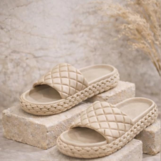Image of Women's Anti-Skid Comfort Slippers | Soft Cushioned Eva Footbed Lightweight Slides for Summer | Girls Platfoam Slip-On Footwear for Home Indoor & Outdoor Use Flip Flop