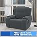 XXKKUQSD 1pc All-Inclusive Oversized Stretch Recliner Slipcover - Non-Slip Soft Furniture Protector for Manual,Electric Recliners(Light Gray)