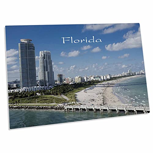 3dRose Florida Imagen Miami Ocean Side Desk Pad miniatura 1