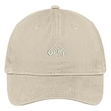 Trendy Apparel Shop OMG Embroidered Soft Crown 100% Brushed Cotton Dad Hat Cap - Stone