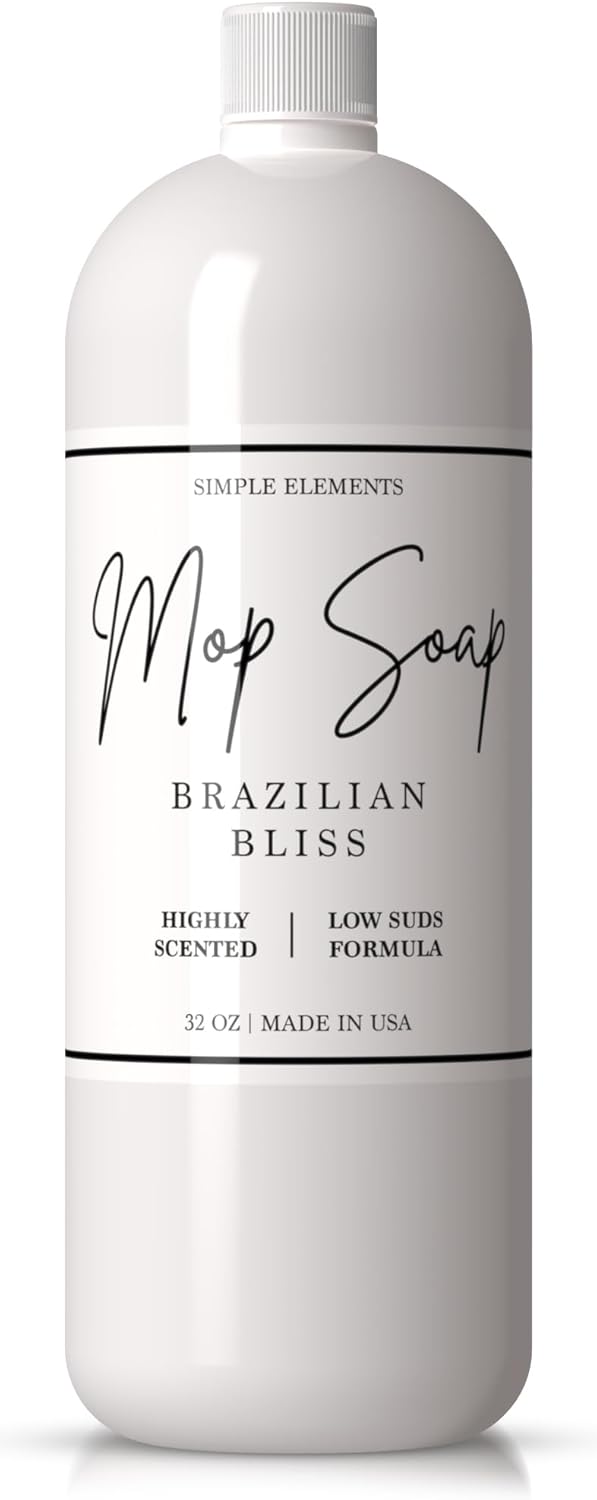 Brazilian Bliss Mop Soap – Highly Scented Mop Soap, Luxury Floor Cleaner with Low Suds, No Residue, for All Mop Types, Made in USA, 32 Oz