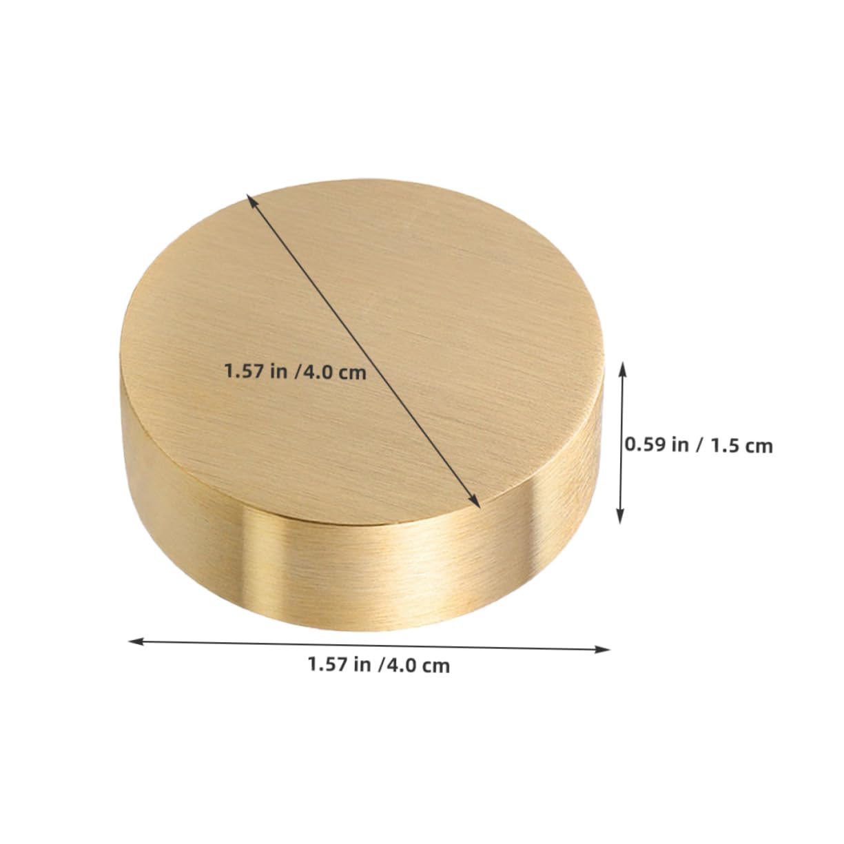 Runder Briefbeschwerer aus Messing 3 Stück für Kalligrafie