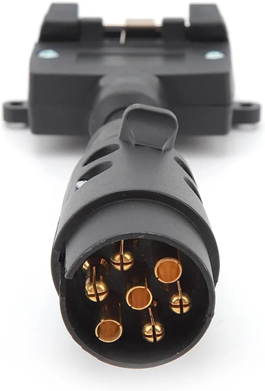 7 Pin Round to 7 Pin Flat Trailer Adapter Cable 18cm Caravan Boat RV Towing Connector