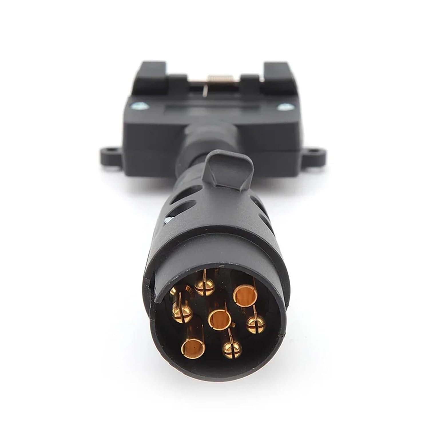 7 Pin Round to 7 Pin Flat Trailer Adapter Cable 18cm Caravan Boat RV Towing Connector