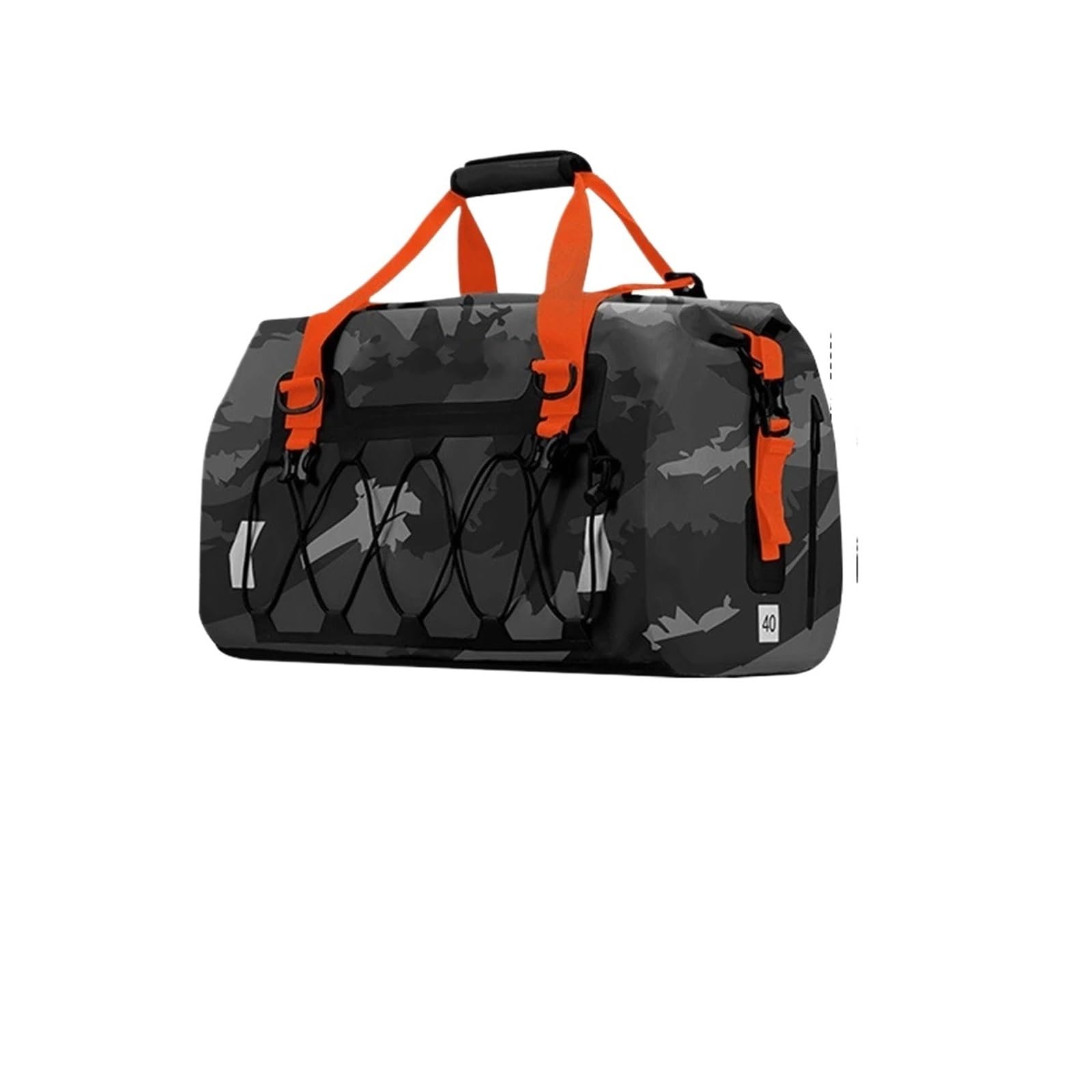 Borsa Coda Impermeabile Universale Per Moto Viaggio Bagagli Asciutti Esterno Zaino 40/66 / 90Lc Borse Da Sella Per Moto(90L color orange)