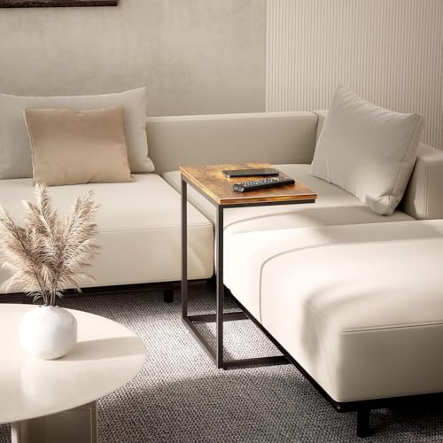 Pipishell C Shaped End Table Set of 2, Side Table for Couch Slide Under, C Table Sofa Side End Table for Living Room 27 inches High,PIET06K2 by Pipishell - Used condition - Image 7