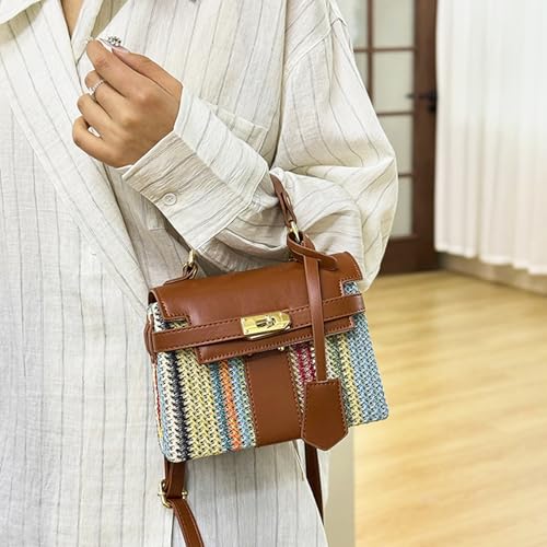 Bolso de playa Straw para mujer Tote para viaje miniatura 7