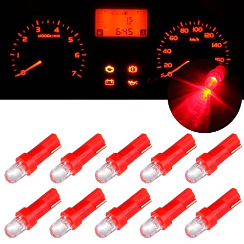 cciyu-10-Pack-Red-T5-37-74-Wedge-SMD-Led-Bulbs-Instrument-Cluster-Light-Panel-Gauge-Lamp
