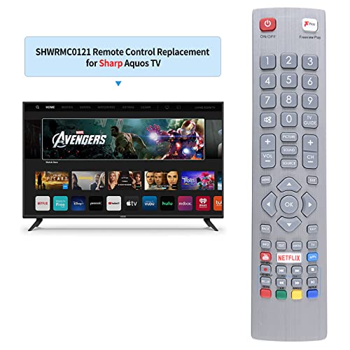 TCNOUMT Generic Replacement Remote Control Compatible for Sharp Aquos Smart TV - No Setup Required with 4 Channel Shortcuts Key - Image 2