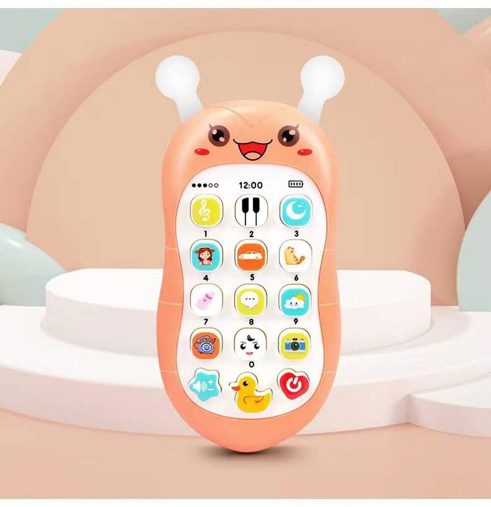 Eco Shopee SHOPPING SIMPLIFIED Baby Phone Toy Mobile Telephone Early Educational Smartphone Learning Soft Silicone and Rubber Music Sound Machine Phone Toys Gift for Kids Baby Toddler (BM01) (Orange) (B0BF4XF112) Amazon Price History, Amazon Price Tracker