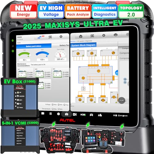 Autel MaxiSYS Ultra EV Intelligent Scanner, 2025 EV Ver. of Ultra S2, High-Voltage...